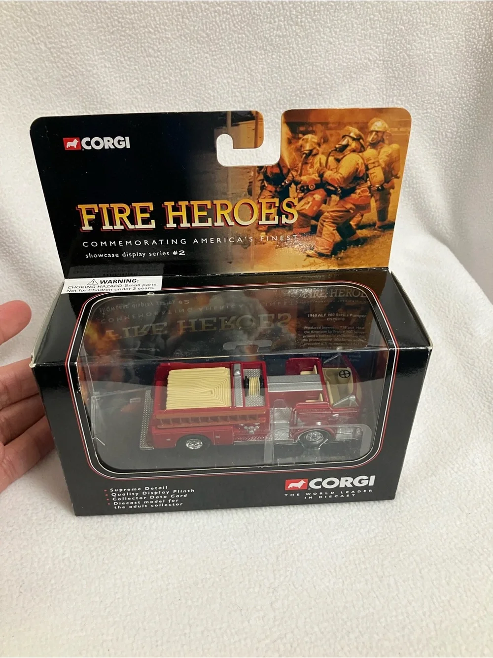 Corgi Fire Heroes 1960 ALF 900 Series Pumper (Bethpage F.D.) diecast model truck